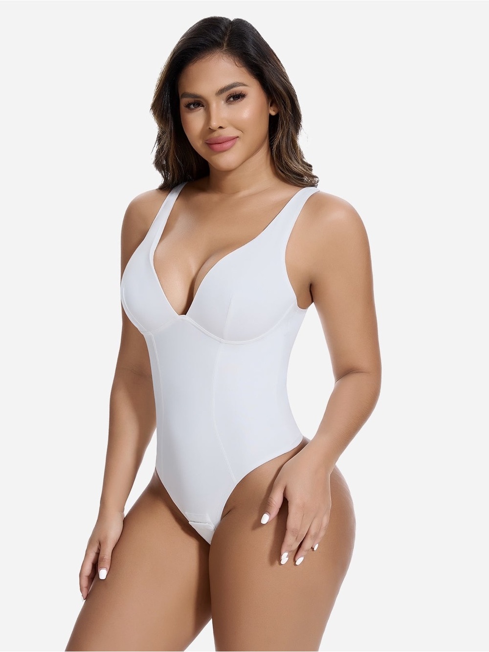 Seamless White Sculpting Bodysuit